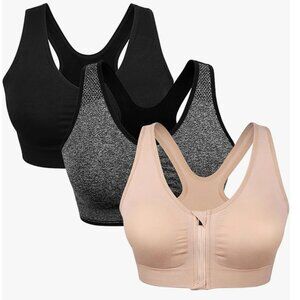 Zip Front Sports Bra
